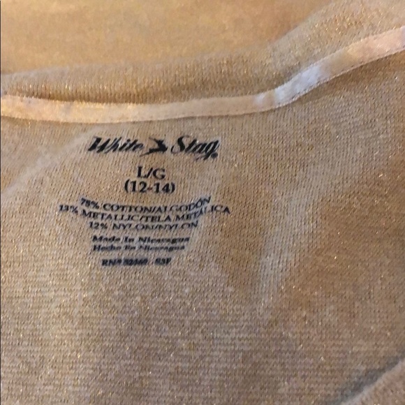 Gold scoop neck long sleeve tee - Picture 3 of 4